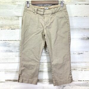 GAP Womens Tan Beige‎ Stretch Crop Capri Pants Size 2